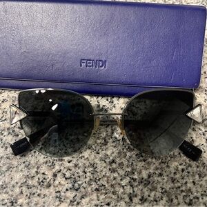 Fendi Silver and Black Sunglasses